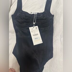 Satin Sexy Body Suit Brand New Zara